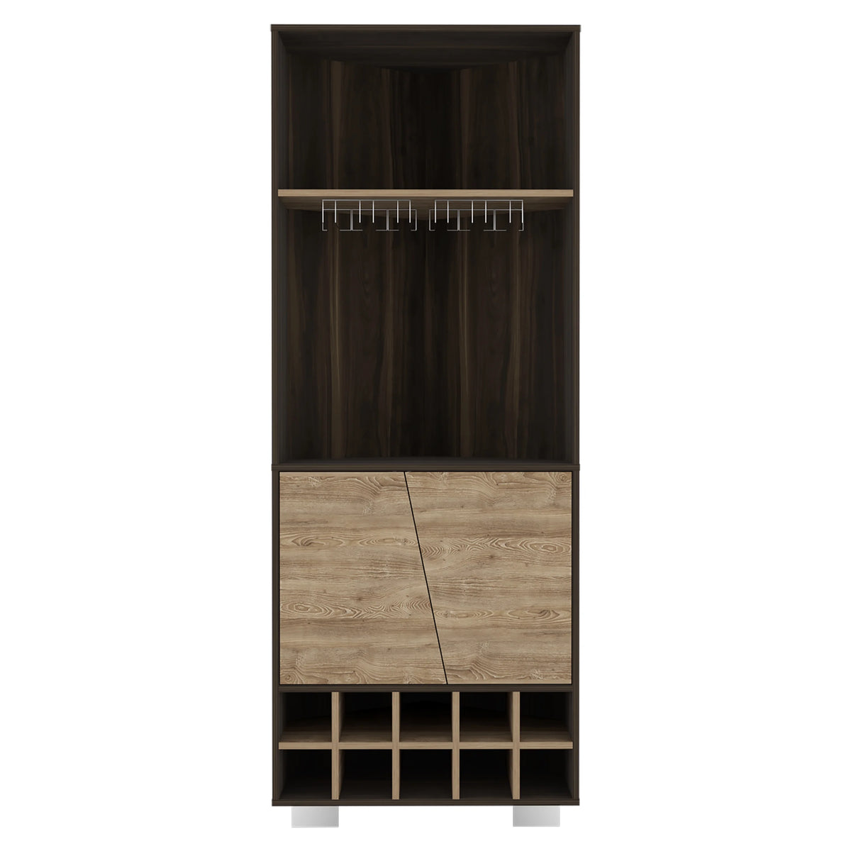 Corner Bar Cabinet Dark Oak Pine B444