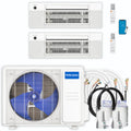 27,000 BTU 2 Zone Ceiling Cassette Ductless Air Conditioner and Heat Pump H110343