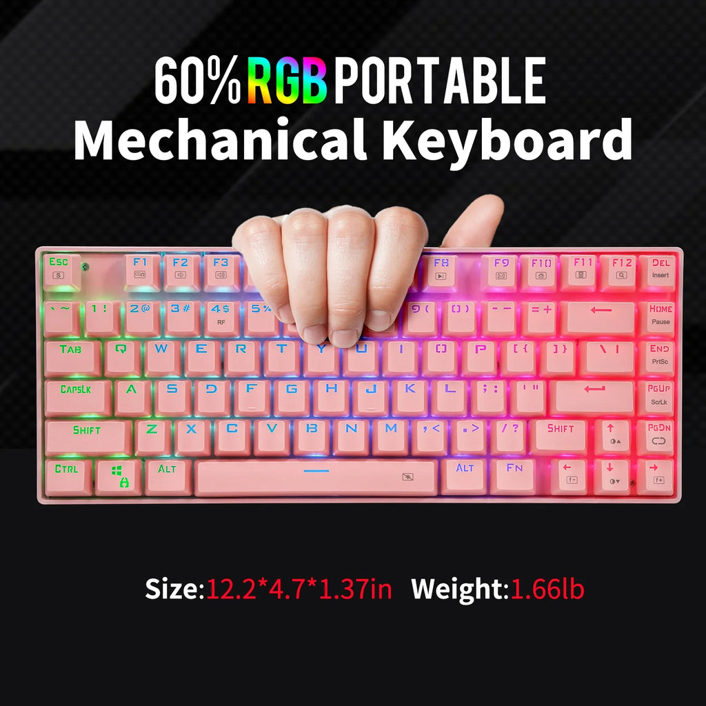 RGB Wireless Mechanical Keyboard with Blue Switches O833254