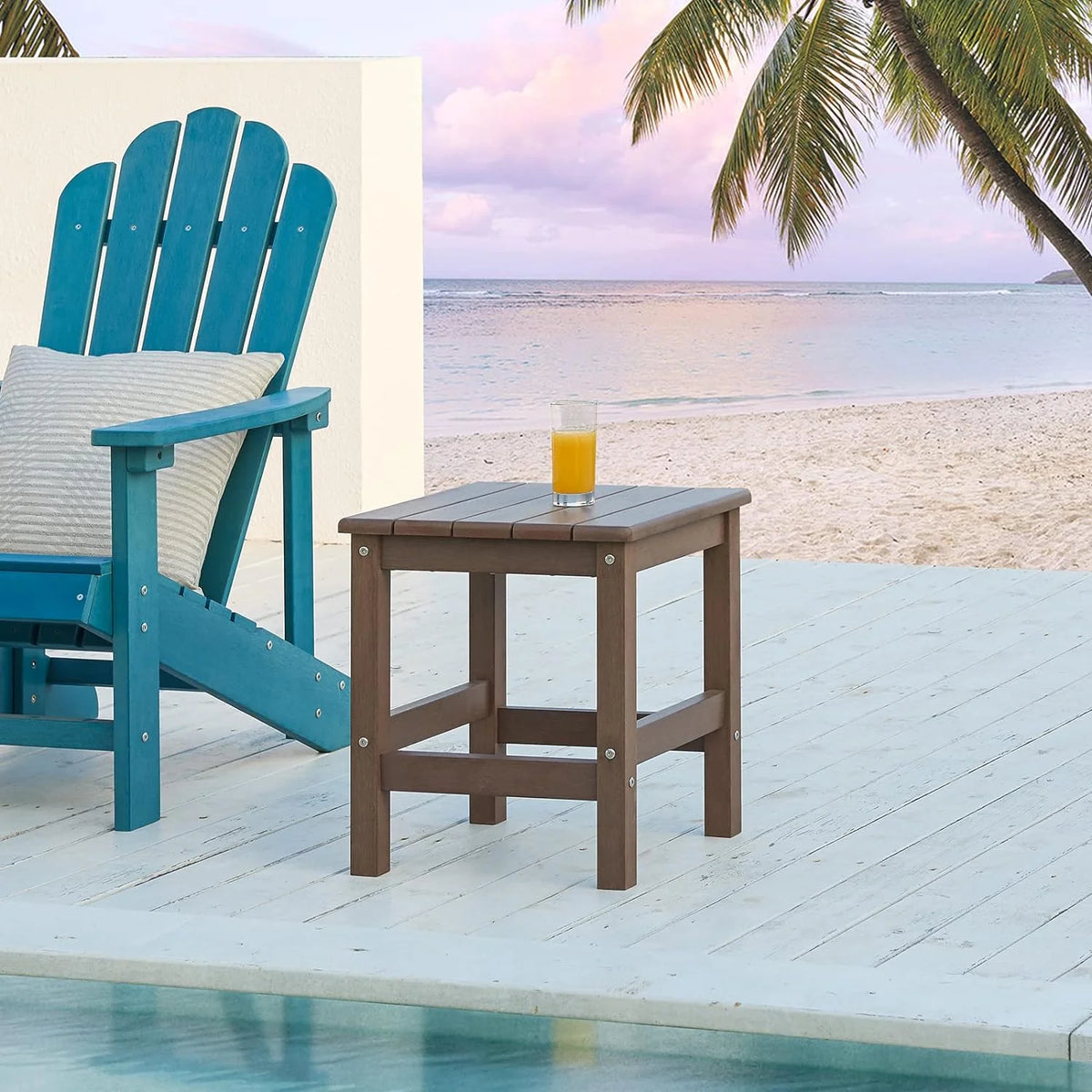 Black Polystyrene Outdoor Side Table N666060