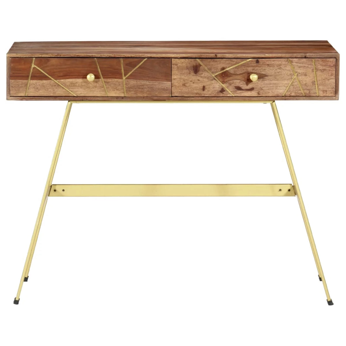 Sheesham Wood Writing Desk with 2 Storage Drawers T73712