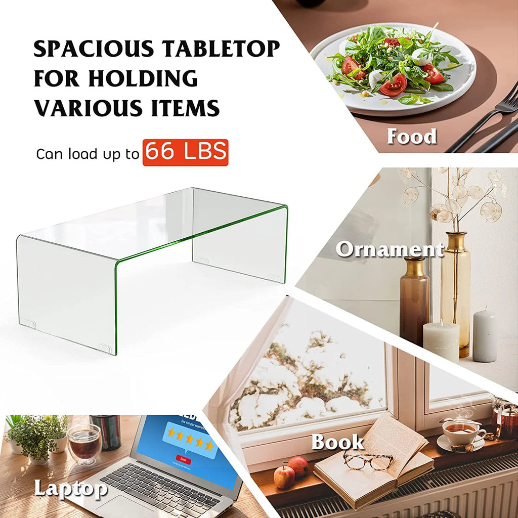 Glass Coffee Table with Smooth Round Edges H9859