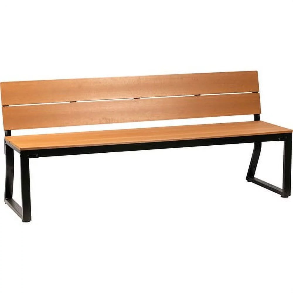 Teak Outdoor Bench with Backrest T666706