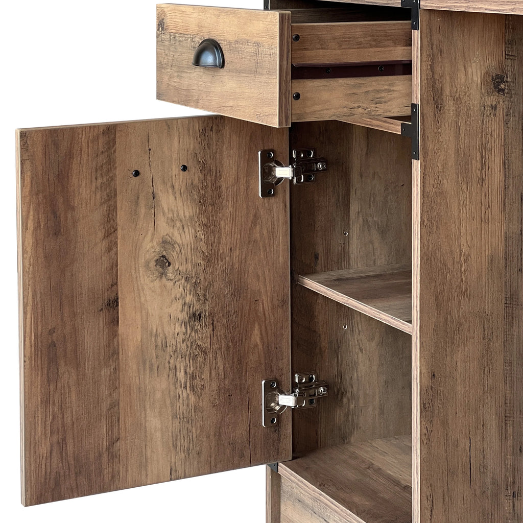 Oak Particle Board and Wood Desk B111866