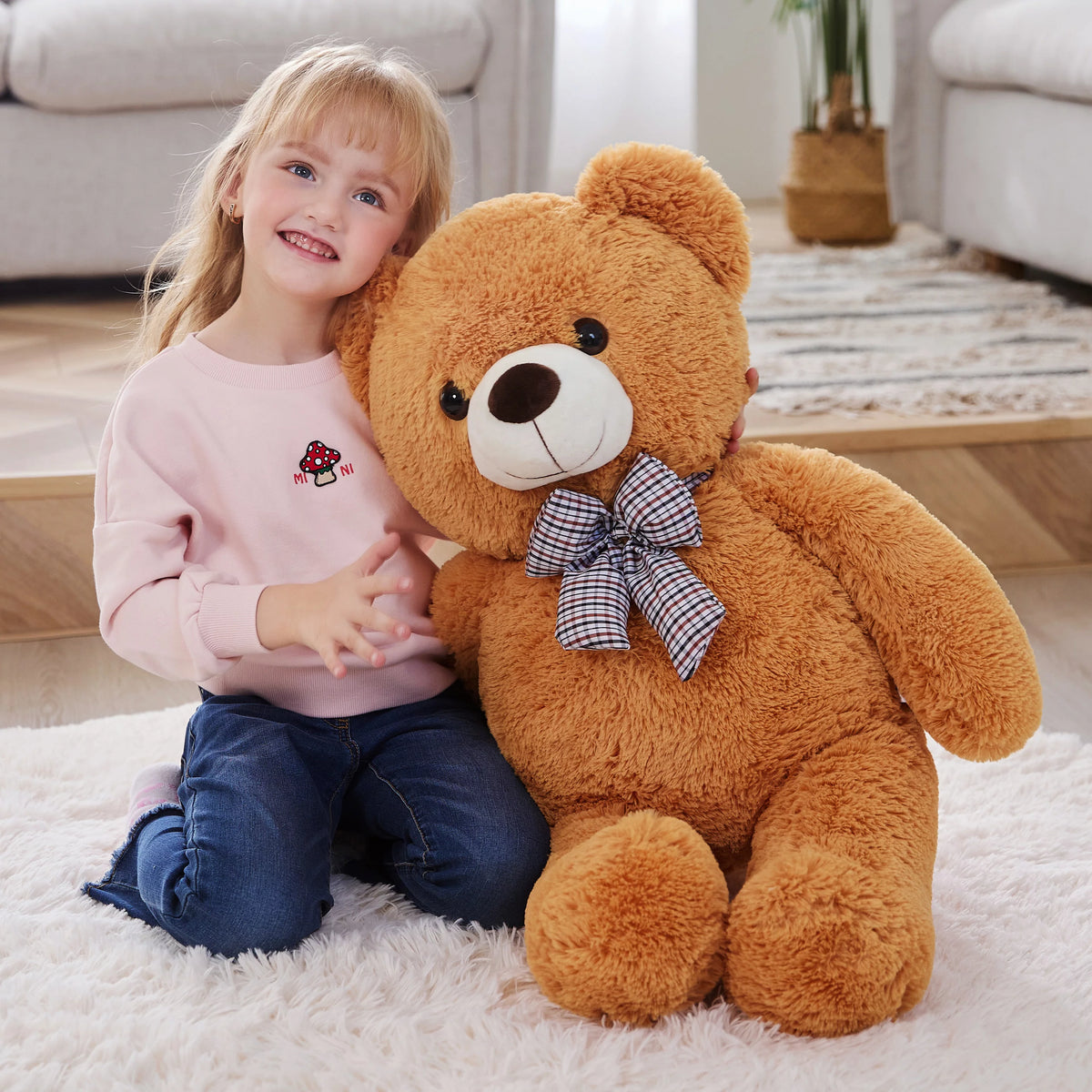 Giant Teddy Bear Stuffed Animal Plush Toy, 30" Brown Soft Plush O363
