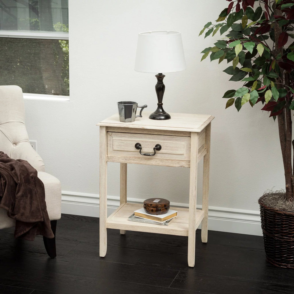 Single Drawer Rectangular Accent End Table M2897