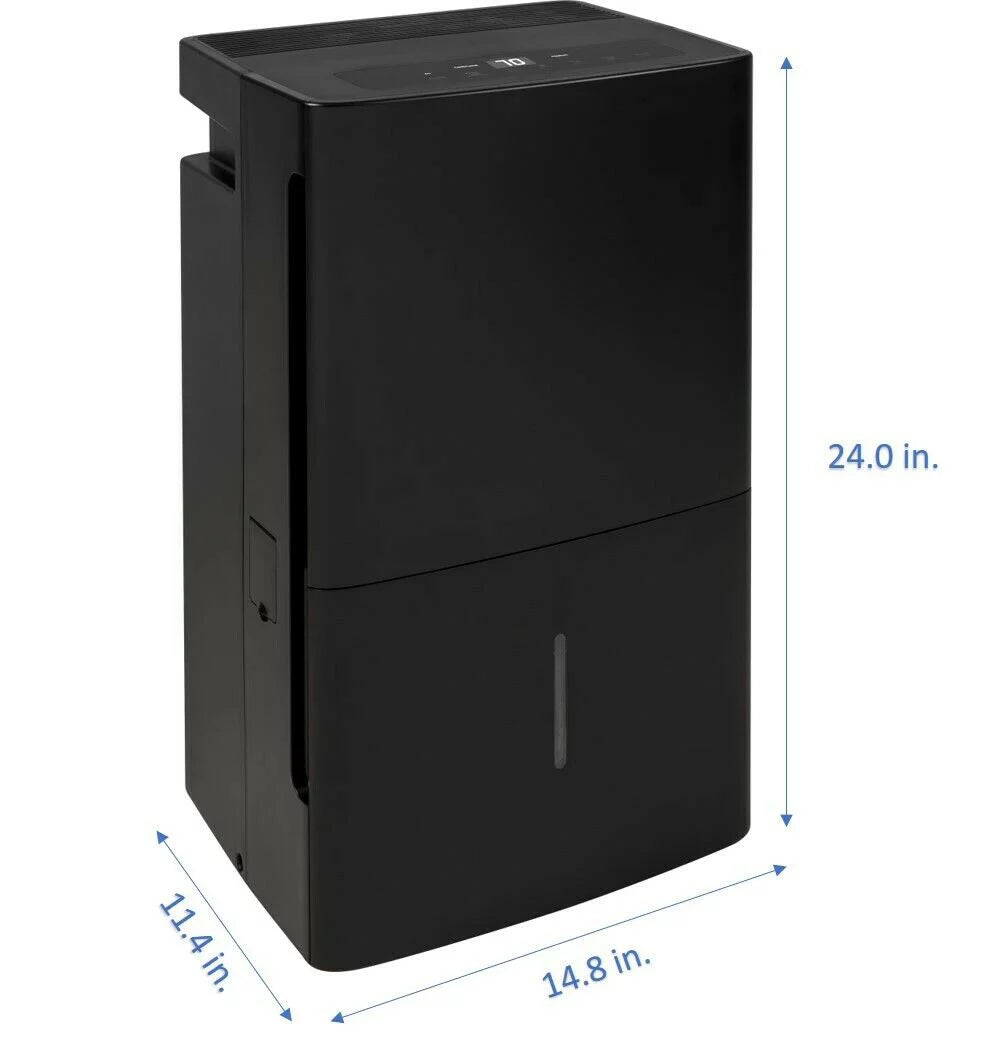45-Pint Portable Dehumidifier with Drain, Black K410853