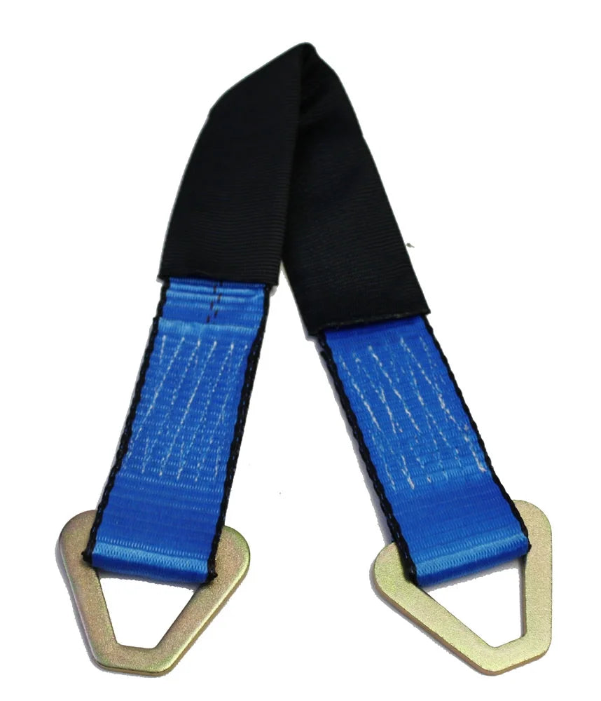 (4 Pack) 2" x 24" Heavy Duty Tie Down Axle Straps with D-Ring and Protective Sleeve, 10,000LBS Capacity N1718