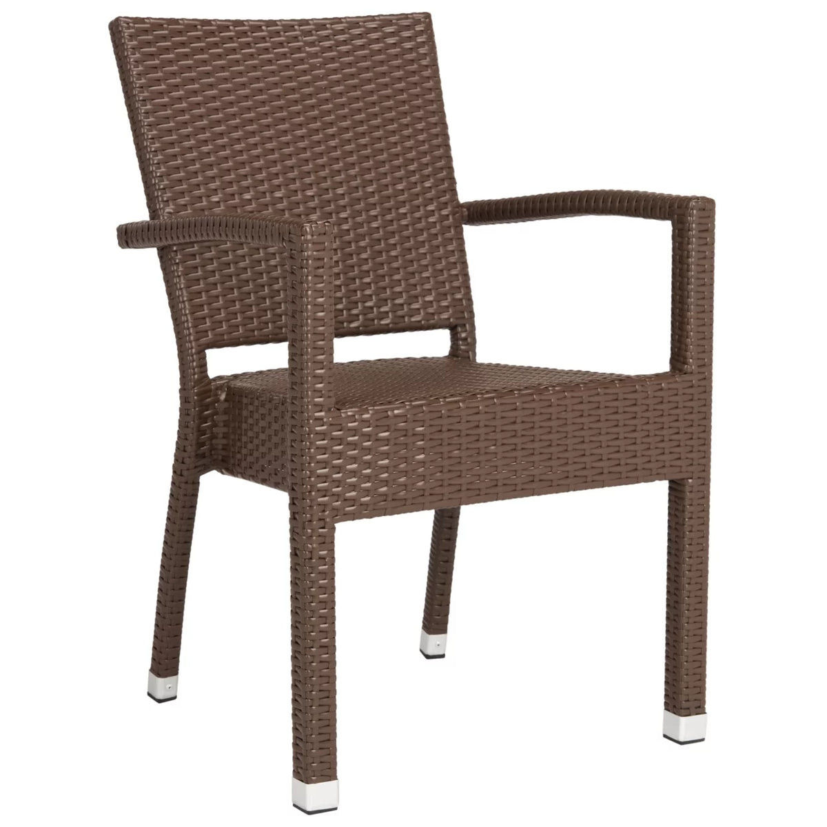 Brown Outdoor Stacking Armchair Set of 2 C211