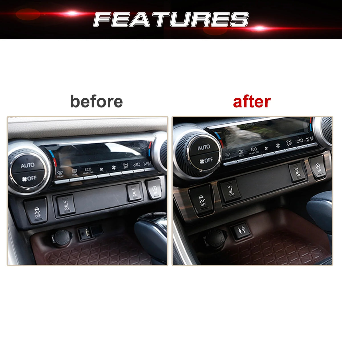 Center Console AC Climate Control Switch Panel Frame Cover Trim Wood Grain K8436