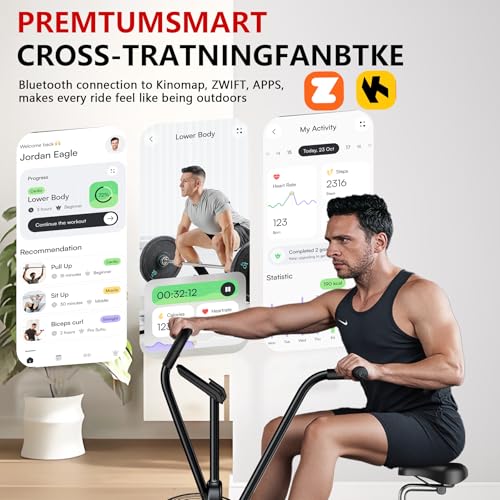 Air Resistance Exercise Bike with Dual Action Handlebars X115673