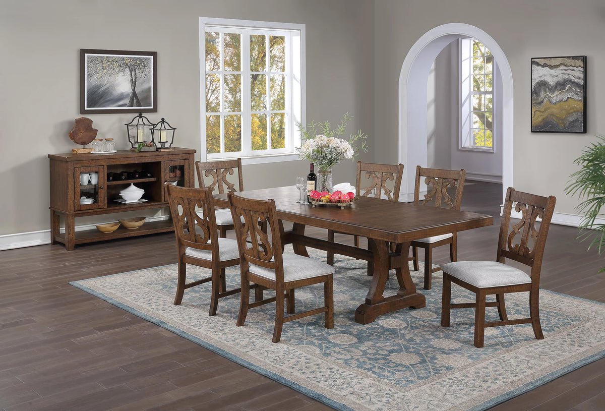 Set of 2 Wooden Cushion Seat Chairs K499439