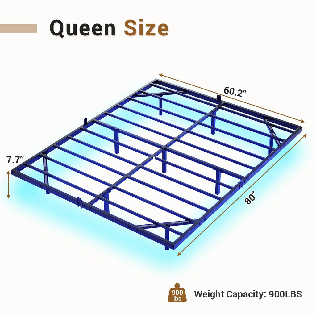 Queen Bed Frame with LED Lights C451948