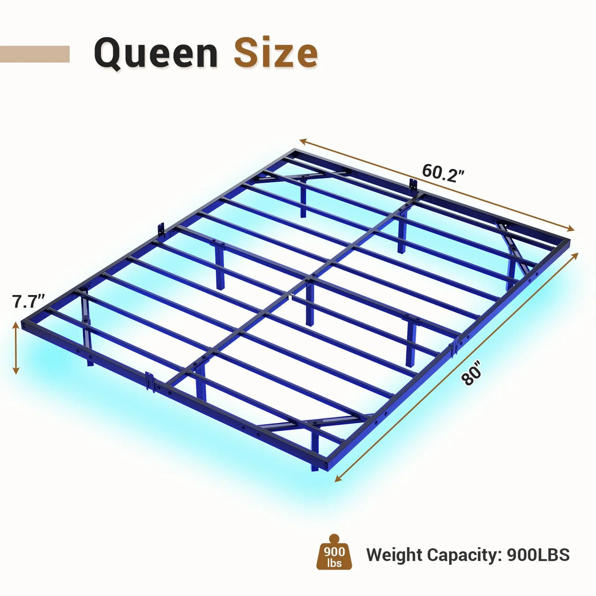 Queen Bed Frame with LED Lights C451948