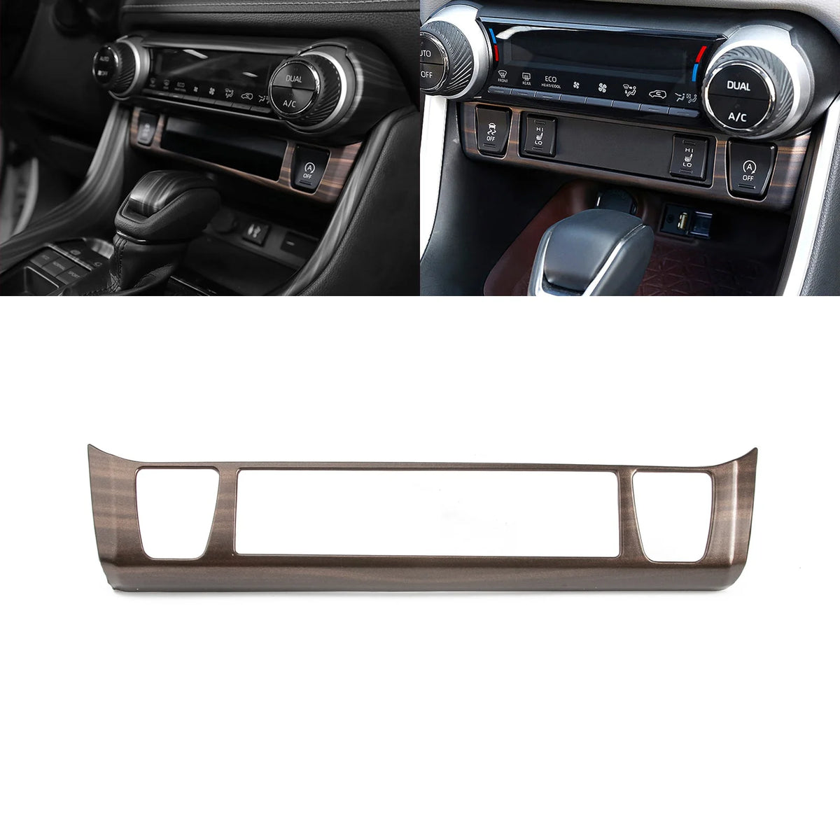 Center Console AC Climate Control Switch Panel Frame Cover Trim Wood Grain K8436