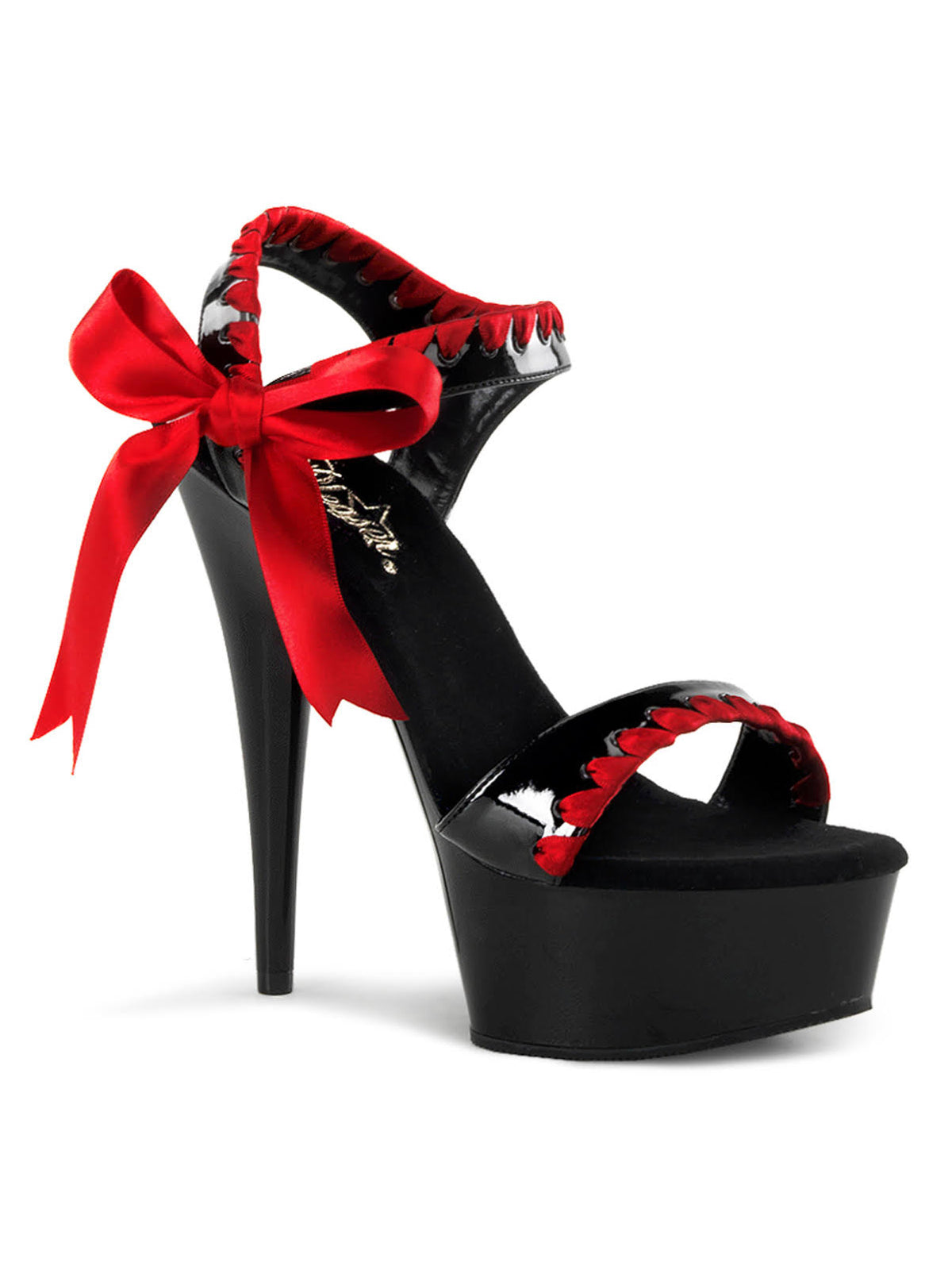 Black Red Ankle Boots J669