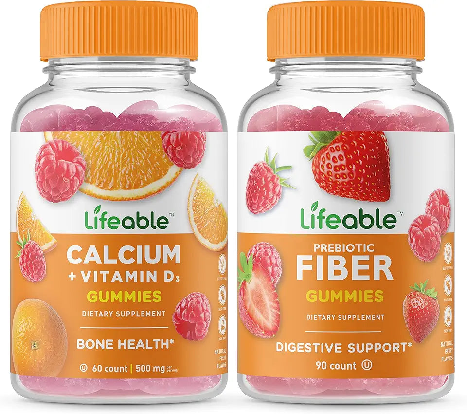 Calcium with Vitamin D Prebiotic Fiber Gummies E233
