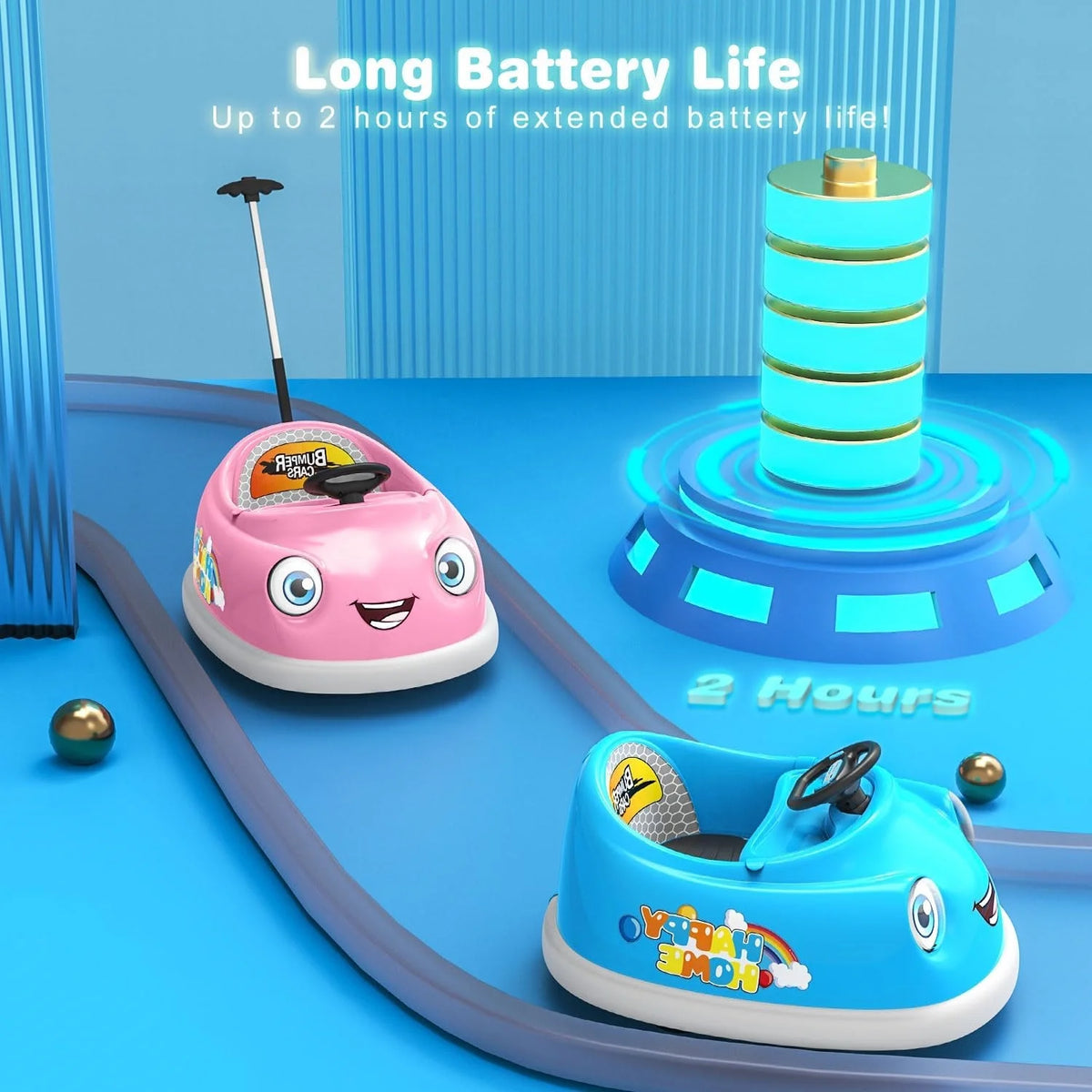 Blue 12V Electric Bumper Car for Kids A4027