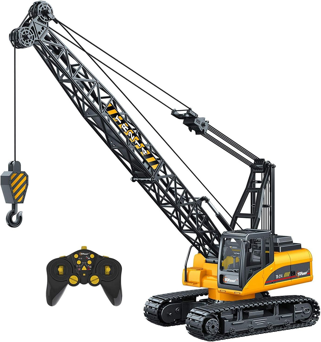 15 Channel 1:14 Scale Battery Powered RC Construction Toy Crane J373357