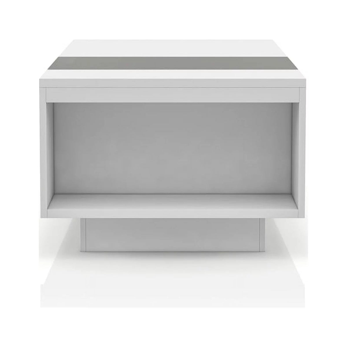 Modern Wood Storage Coffee Table in White and Black Q105