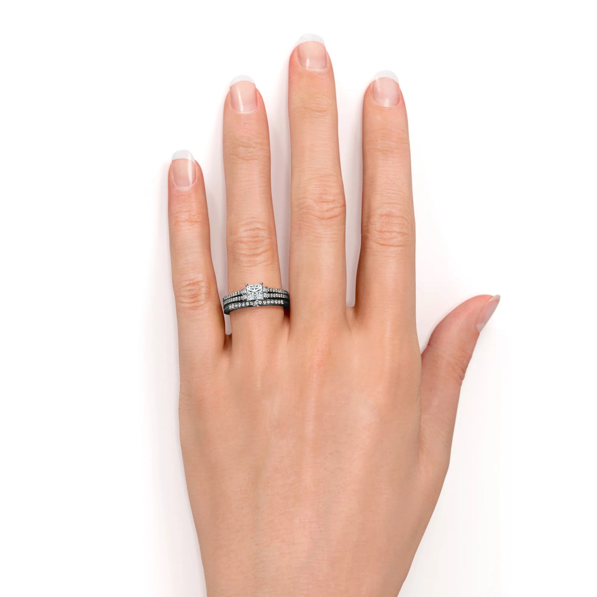 1.75 ct Princess Cut Moissanite Engagement Ring L343