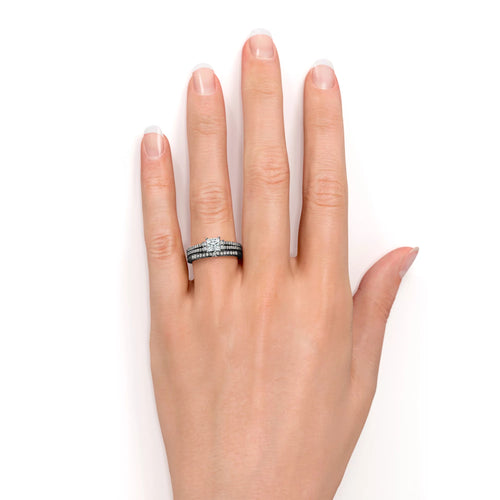 1.75 ct Princess Cut Moissanite Engagement Ring L343