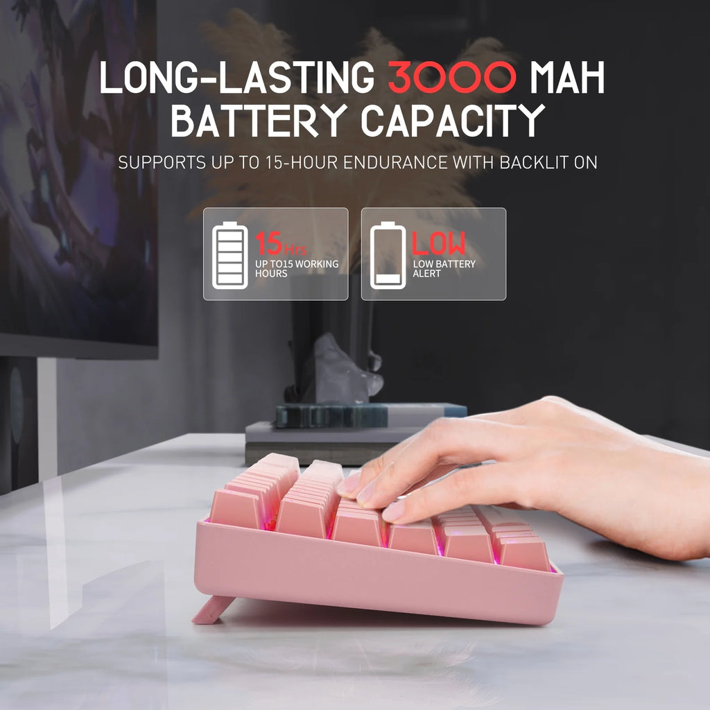 RGB Wireless Mechanical Keyboard with Blue Switches O833254