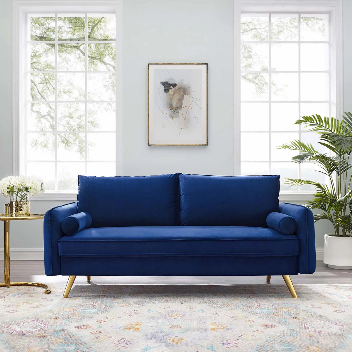 Blue Velvet Sofa E34273