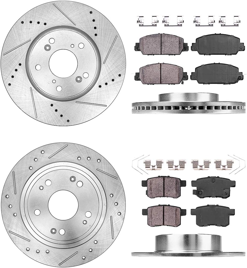 5 Lug Rotors + Ceramic Pads + Clips H940