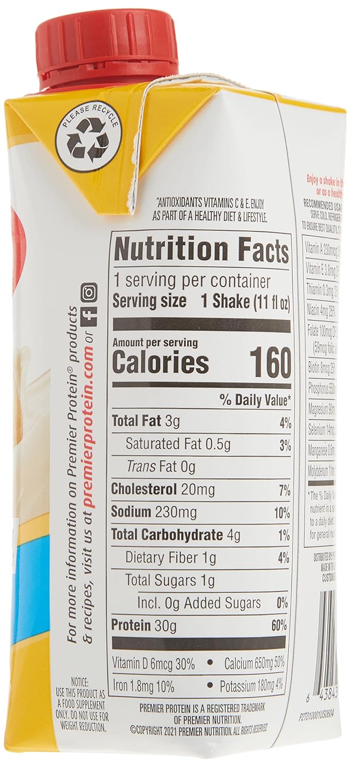 Premier Bananas & Cream High Protein Shake (15 X 11 Fl Ounce) V1574