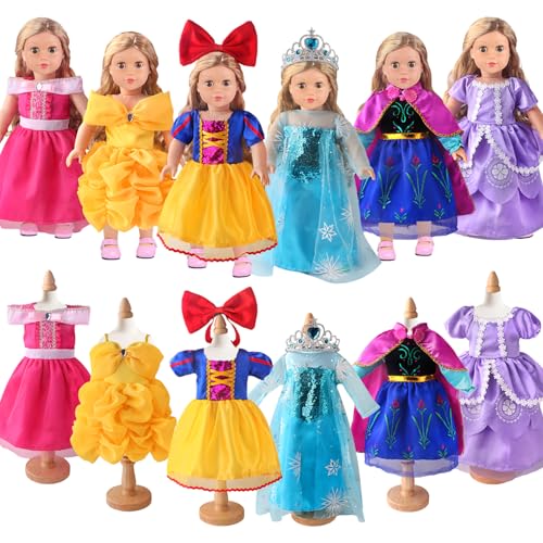 6 Sets 18 Inch Doll Clothes Accessories with Hairband P1687