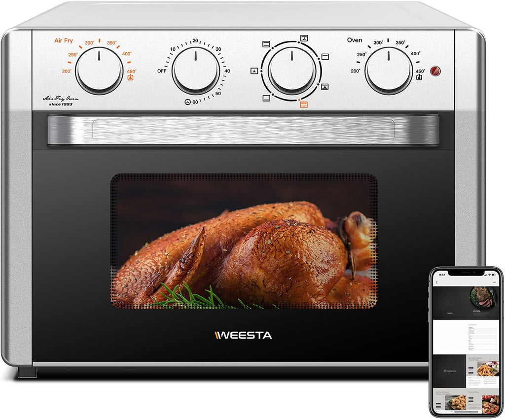 Silver 24 Quart 7-In-1 Convection Air Fryer Toaster Oven K821625