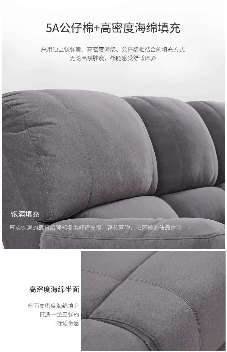 Fabric Electric Recliner Sectional Sofa V7270