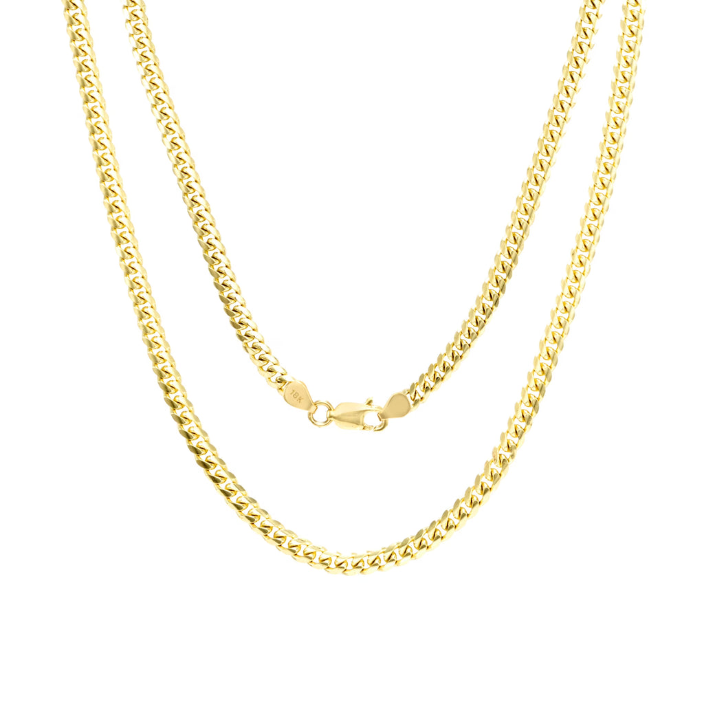 18K Yellow Gold Solid Miami Cuban Link Chain Pendant Necklace 16" - 30" D214161