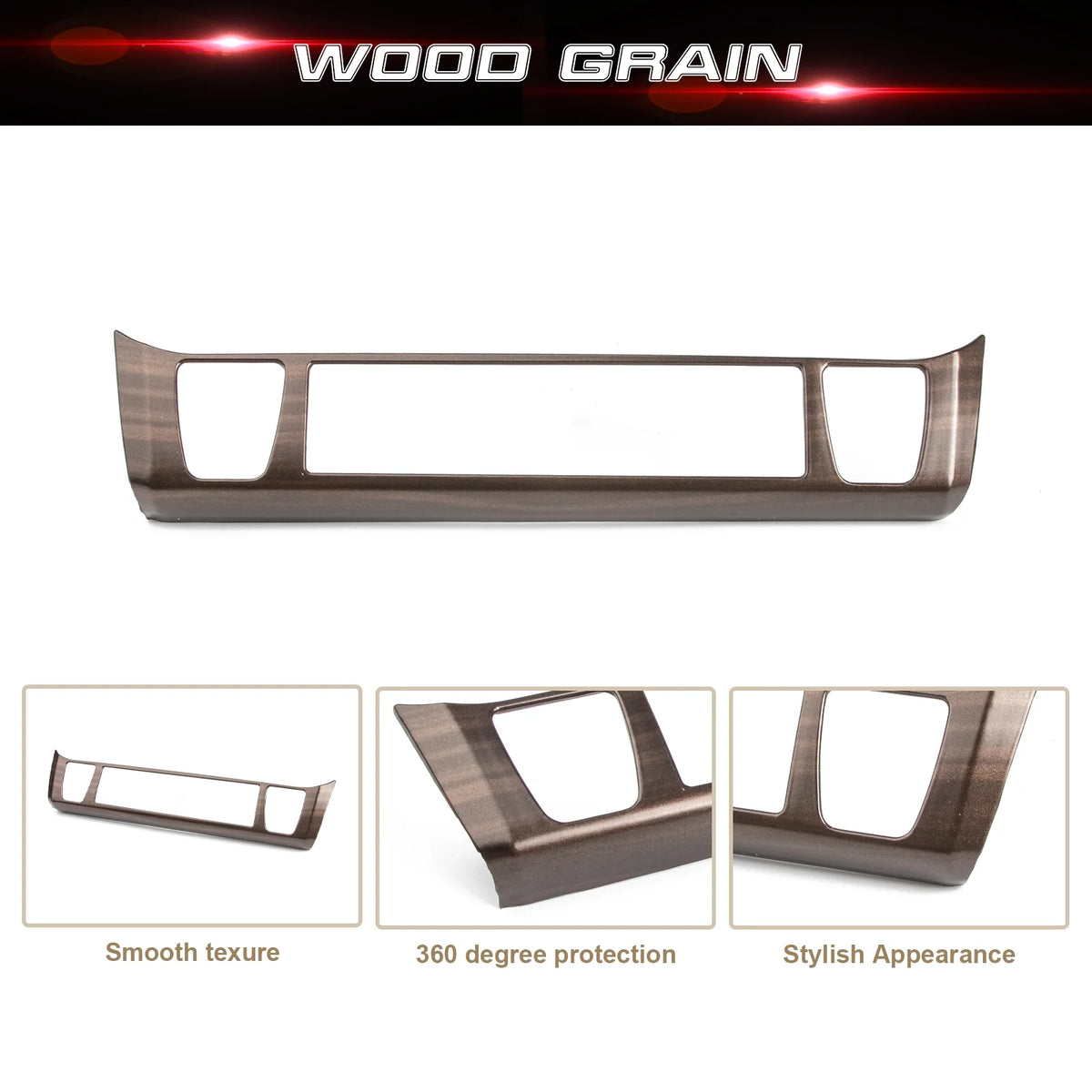 Center Console AC Climate Control Switch Panel Frame Cover Trim Wood Grain K8436