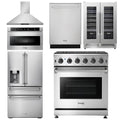 30 Propane Gas Range, Range Hood, Microwave, Refrigerator, Dishwasher, Wine Cooler W6395