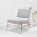 Gray Linen Armless Slipper Chair O2228