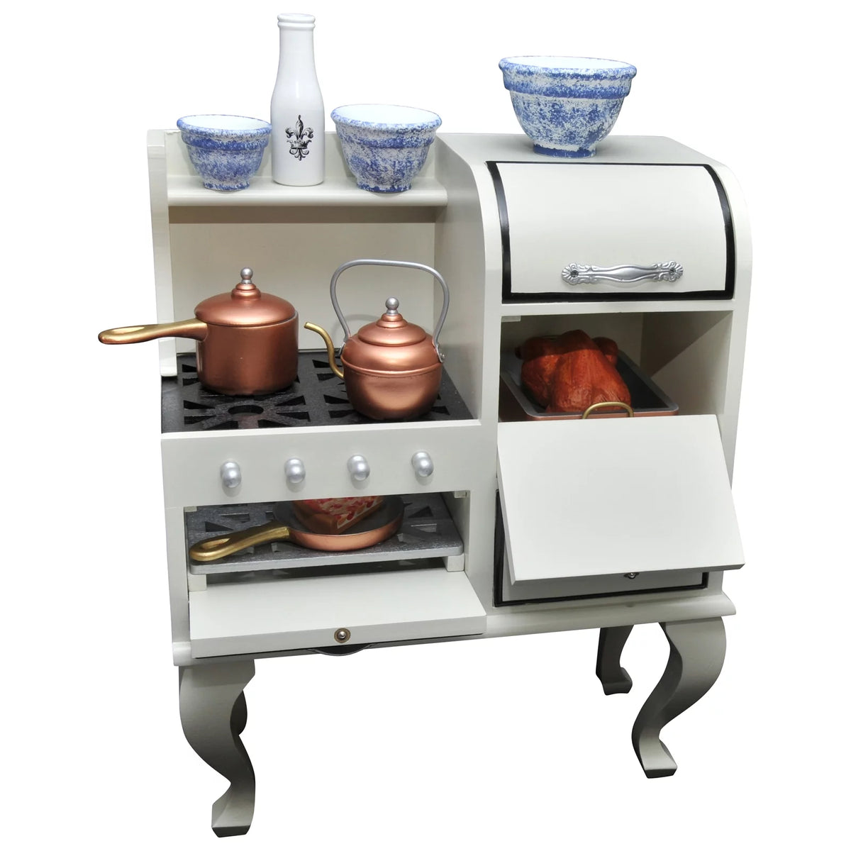18 inch Doll Wooden Cook Stove & Oven G2794