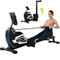 Magnetic Rowing Machine Folding 330lb Weight Capacity Silver Q50467