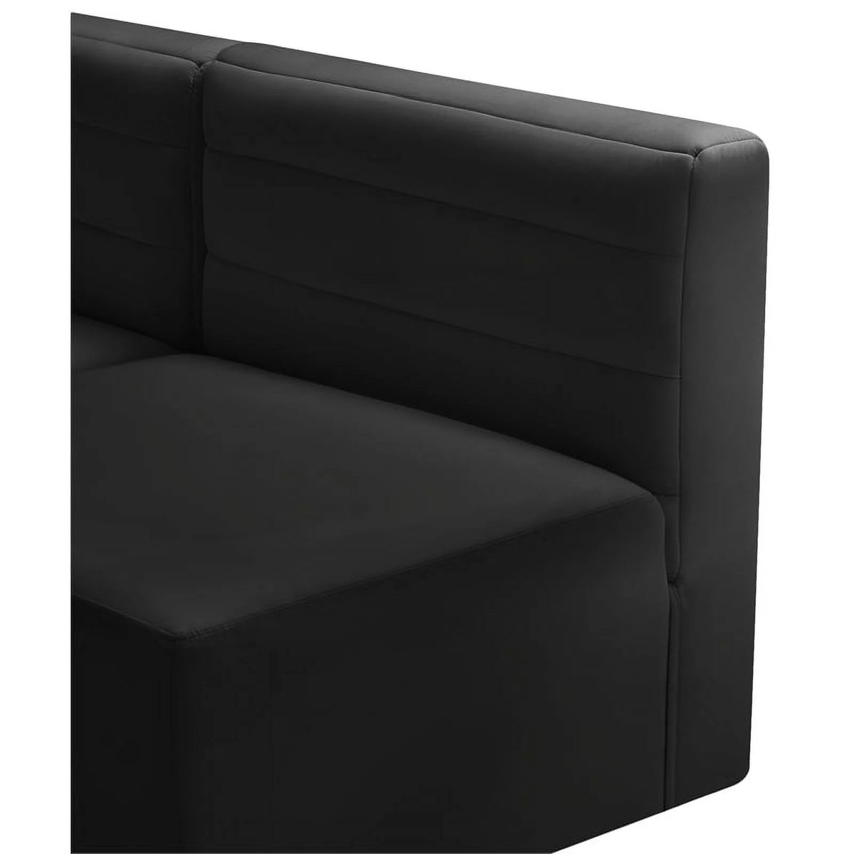 Black Velvet Modular Sectional D628