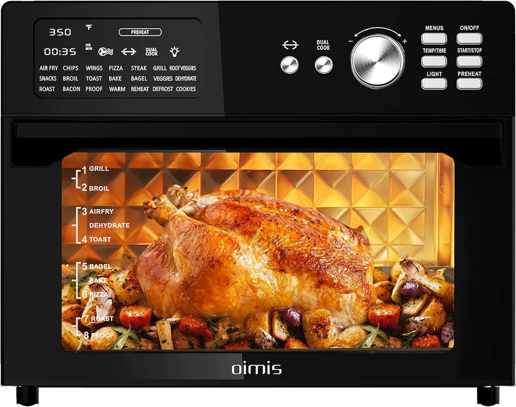 21-in-1 Extra Large Air Fryer Combo Toaster Oven, Brushed Stainless Steel, Silver I809