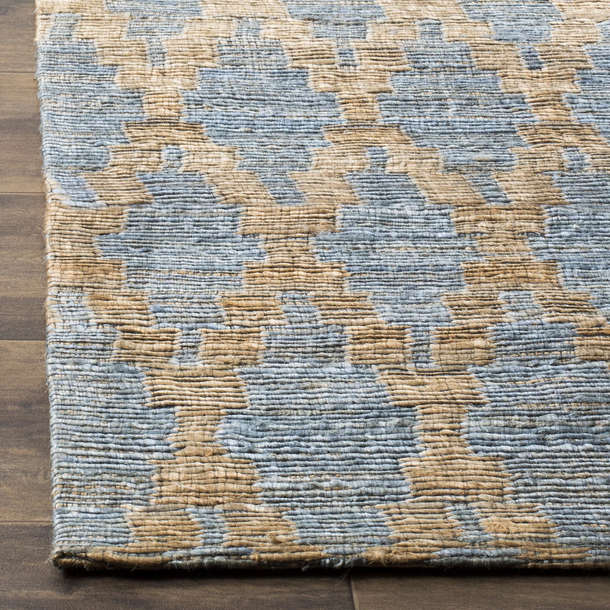 Light Blue/Gold Geometric Area Rug Z69744