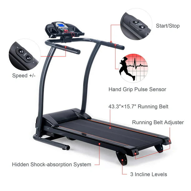 Foldable Incline Motorized Treadmill T649