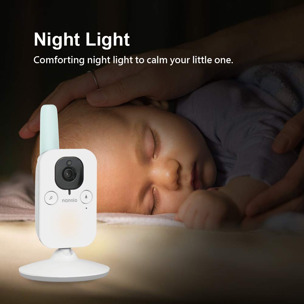 Video Baby Monitor with Night Light & Vibration, 3.5 Camera Monitor, Two-Way Audio E85474