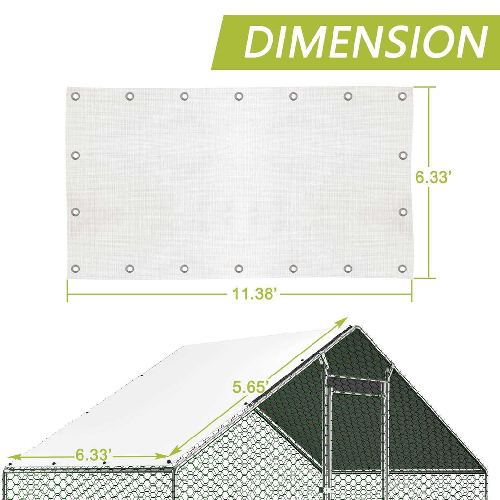 Outdoor Metal Chicken Coop Cover with Ball Bungees Q1699