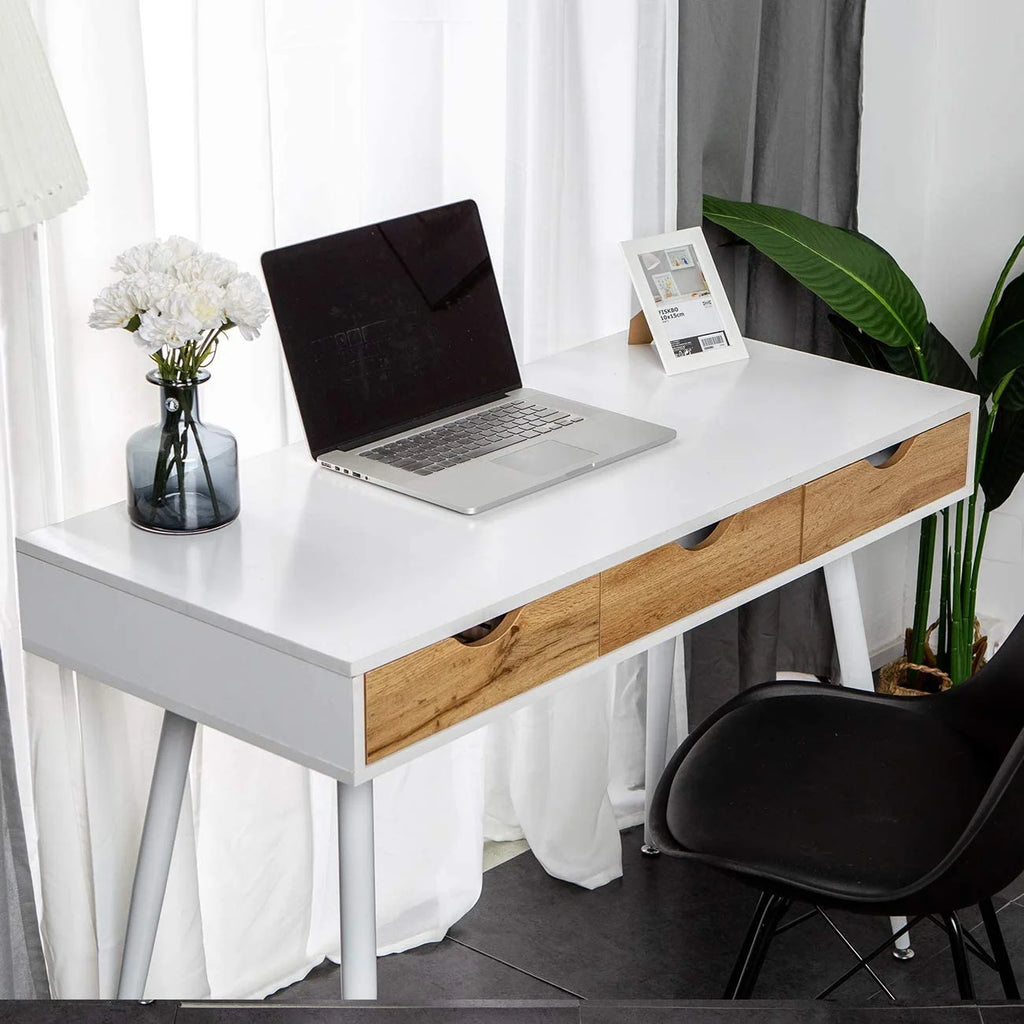 Computer Desk with 3 Drawers, 43 Inches V3569
