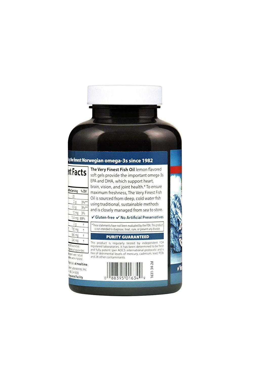 Fish Oil Softgels Lemon Flavor 120 + 30 Ct W93623