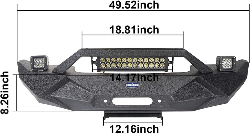 Steel Front and Rear Bumper with Tire Carrier R380800