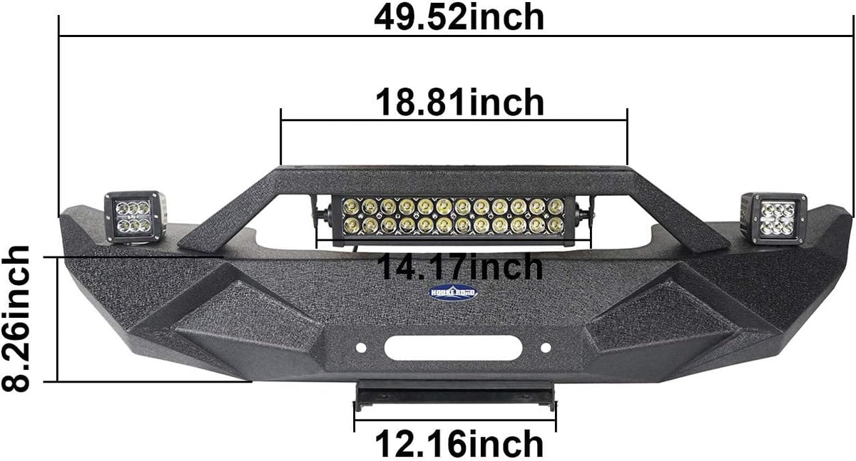 Steel Front and Rear Bumper with Tire Carrier R380800