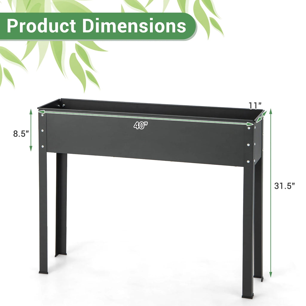40'' Metal Raised Garden Bed with Legs A52692